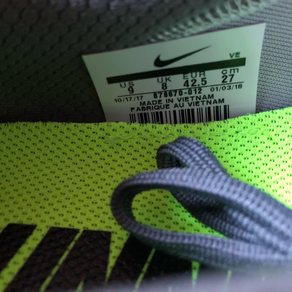 Nike Zoom Running Shoes Gray Size 9 Mens New NIB - Picture 7 of 8